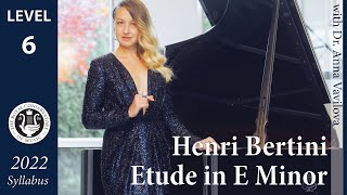 Etude in E Minor Op29 no14 by H Bertini  RCM Gr6 Etude [upl. by Ecahc731]