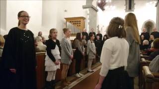 Fana Kirke 10 02 17 Jentekoret Fanatalentene og SKRUK syng Kyrie Eleison [upl. by Sirapal]