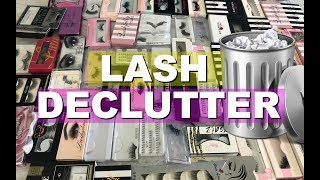 MASSIVE LASH DECLUTTER  DECLUTTERING OVER 50 LASHES  MY LASH COLLECTION [upl. by Kciderf957]