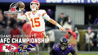 Kansas City Chiefs vs Baltimore Ravens Game Highlights  2023 AFC Championship [upl. by Nirrok928]