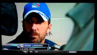 Lundqvist Responds to Blown Goal Review in Game 6 [upl. by Lindgren]