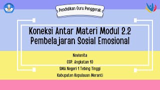 KONEKSI ANTAR MATERI MODUL 22 PEMBELAJARAN SOSIAL EMOSIONAL [upl. by Rola968]