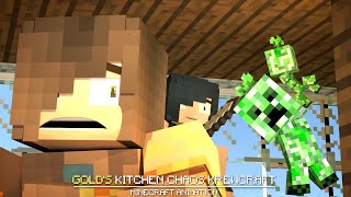 GOLDS KITCHEN CHAOSKREWCRAFT Minecraft Animation [upl. by Ahsakal]