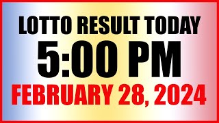 Lotto Result Today 5pm February 28 2024 Swertres Ez2 Pcso [upl. by Imak]