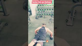 DECLINE PUSHUPS CHALLENGE🔥 youtube subscribers bodybuilding motivation ytshorts shorts fyp [upl. by Hinkle]