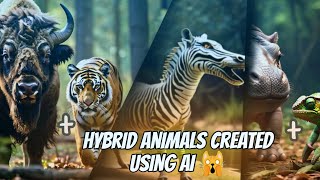 Hybrid Animals 🙀 Created using Ai  Prt1 animals hybrid video [upl. by Clarence]