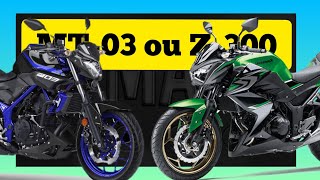 YAMAHA MT03 OU KAWASAKI Z300 [upl. by Htabmas]