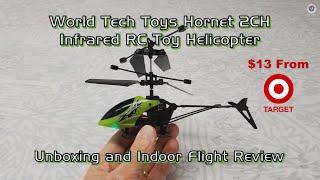 World Tech Toys Hornet 2CH Infrared RC Helicopter from Target  Unboxing and Indoor Flight Review [upl. by Jovi]