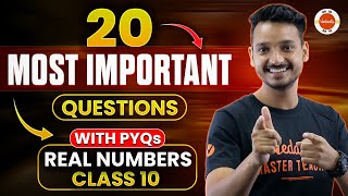 20 Most Important Questions Real Numbers  Class 10 CBSE  Chapter 1 [upl. by Ordisi]