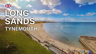 🇬🇧 Tynemouth Long Sands Beach walk  North East England  July 2022 4K 60fps [upl. by Anaidiriv905]