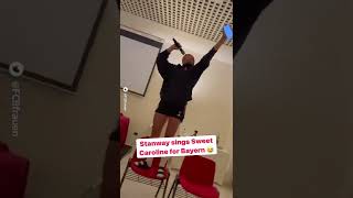 Georgia Stanway sings Sweet Caroline for her Bayern Munich initiation 😂🎶 [upl. by Charlena798]