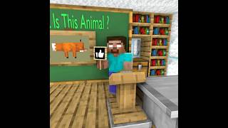 Guess the animals with Herobrine minecraftanimation funnyvideo [upl. by Rekab]