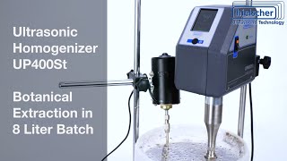 Ultrasonic Extraction of Botanicals  8 Liter Batch  400 Watts sonicator [upl. by Maxwell699]