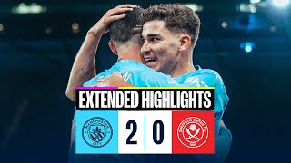 EXTENDED HIGHLIGHTS  Man City 20 Sheffield United  Rodri amp Alvarez score in last game of 2023 [upl. by Nedlog724]