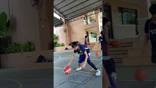 Hand and Foot Coordination dribble drills shortvideo basketaball shorts [upl. by Yrreiht]