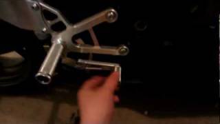 WOODCRAFT rearsets on 2006 Kawasaki ZX6r 636 [upl. by Amme901]