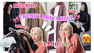 Meesho pinteresty abaya haul starting under ₹500 😍😱 must watch ‼️🙋‍♀️🎀bow abaya  jacket abaya🤌 [upl. by Zetrok]