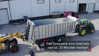 fliegl ASW 381 mit Streuwerk V2 [upl. by Anyrb]