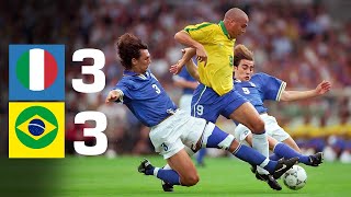 SPETTACOLO Maldini Cannavaro amp Del Piero contro Ronaldo amp R Carlos  ITALIA vs BRASILE 1997 [upl. by Lambertson647]