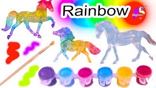 Rainbow Horses  Do It Yourself Craft Breyer Suncatcher Stablemates [upl. by Nogas]