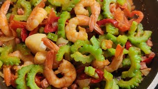 ginisang ampalaya ampalaya with shrimp [upl. by Ingraham358]