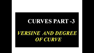 CURVES PART 3 VERSINE AND DEGREE [upl. by Viola]