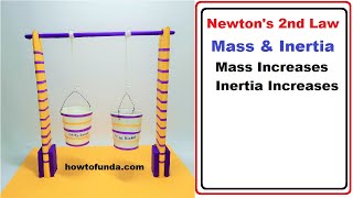 newtons second law of motion inertia  mass and motion working model  howtofunda craftpiller [upl. by Field]