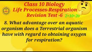 Respiration Revision Test 6 cbsescience apnewsyllabus lifeprocesses biology [upl. by Willa903]