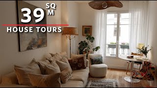 Tour an Interior Designers 39m² Paris apartment a One Bedroom in Central Paris [upl. by Iad338]