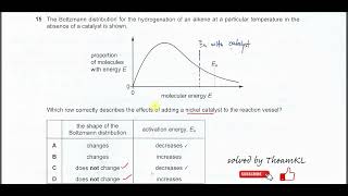 970111MJ24Q15 Cambridge International AS Level Chemistry MayJune 2024 Paper 11 Q15 [upl. by Sedlik903]