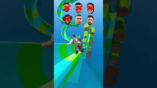 Ronaldo Messi Neymar Mbappe Suarez Salah Water Slide 1 [upl. by Isleana]