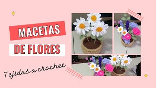 Canastas de flores a crochet crochet crocheting lovecrochet [upl. by Anomas]