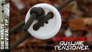 Guyline tensioner  one minute survival tip [upl. by Nomde980]