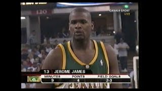 Jerome James 22 Points  Kings 2005 Playoffs Game 3 [upl. by Ramoj27]