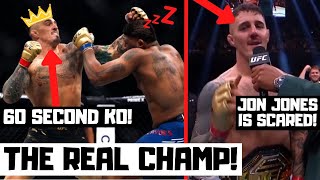 Tom Aspinall DESTROYS Curtis Blaydes Jon Jones Goes Silent UFC 304 Full Fight Reaction [upl. by Noby]