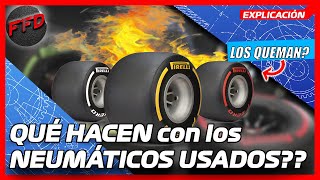 Qué hacen con los neumáticos usados F1 F1FD  ¿Cúanto cuesta un neumático de F1  Neumáticos F1 [upl. by Shuping]