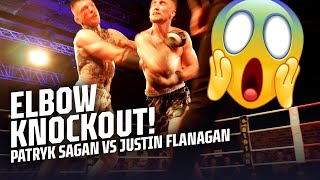 MUAY THAI ELBOW KNOCKOUT 😱 Patryk Sagan vs Justin Flanagan  Road to Rebellion  Full Fight Replay [upl. by Chrisy]