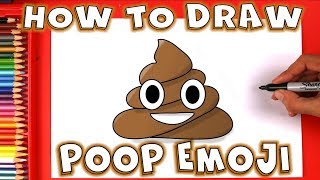 How To Draw The Poop Emoji 💩 Easy Step by Step [upl. by Ardnuassak]