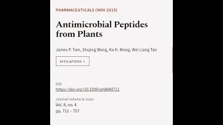 Antimicrobial Peptides from Plants  RTCLTV [upl. by Ayekan921]