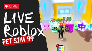 Pet Simulator 99  Dino Update Grind  Huge giveaway at 70 subs  NIGHT OWL VIBES [upl. by Atteniuq]