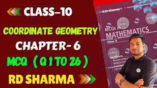 RD Sharma MCQs Solutions Class 10 Ch 6 Coordinate Geometry Multiple Choice Questions latest Edition [upl. by Hanaj190]