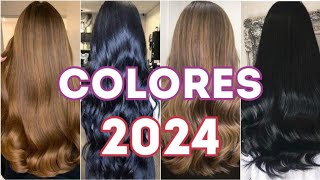 COLORES DE CABELLO 2024 😍😱 TENDENCIAS DE COLOR 2024 [upl. by Odetta]