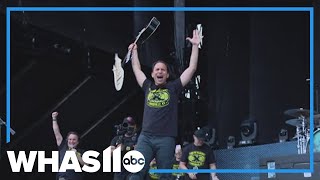 Mayor smashes guitar on stage for 10 years of Louder Than Life [upl. by Deragon]