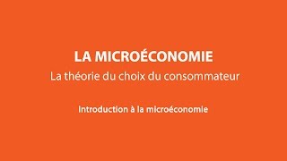 La microéconomie  La théorie du choix du consommateur  Introduction à la microéconomie 12 [upl. by Malory]