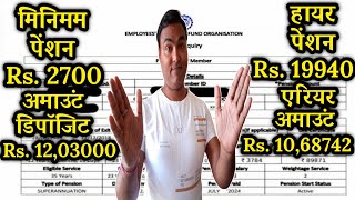 Rs 19940 new higher pension  higher pension  epfo higher pension demand letter  eps 95 scheme [upl. by Ynad]