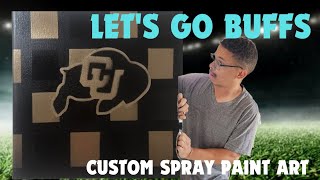 Colorado Buffs fans need to see this  custom spray paint art [upl. by Eelta]