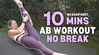 10 Min AB WORKOUT with Vocal Instructions  No Equipment  NO BREAKS  NO REPEAT [upl. by Carleton536]