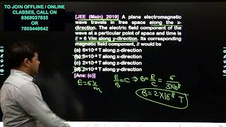 A plane electromagnetic wave travels in free space along the xdirection The electric field compone [upl. by Annasor]