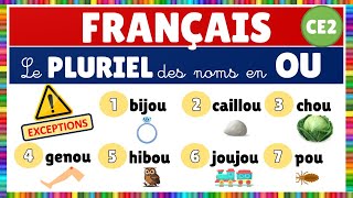 Le pluriel des noms en OU eme français grammaire [upl. by Ruthi]