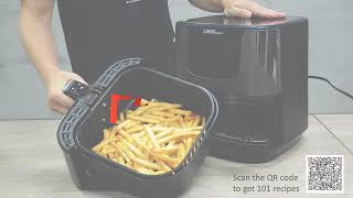 LIVINGbasics  Digital Touch Screen Air Fryer 8 Cooking Preset 58Quart Nonstick Basket [upl. by Hermosa47]